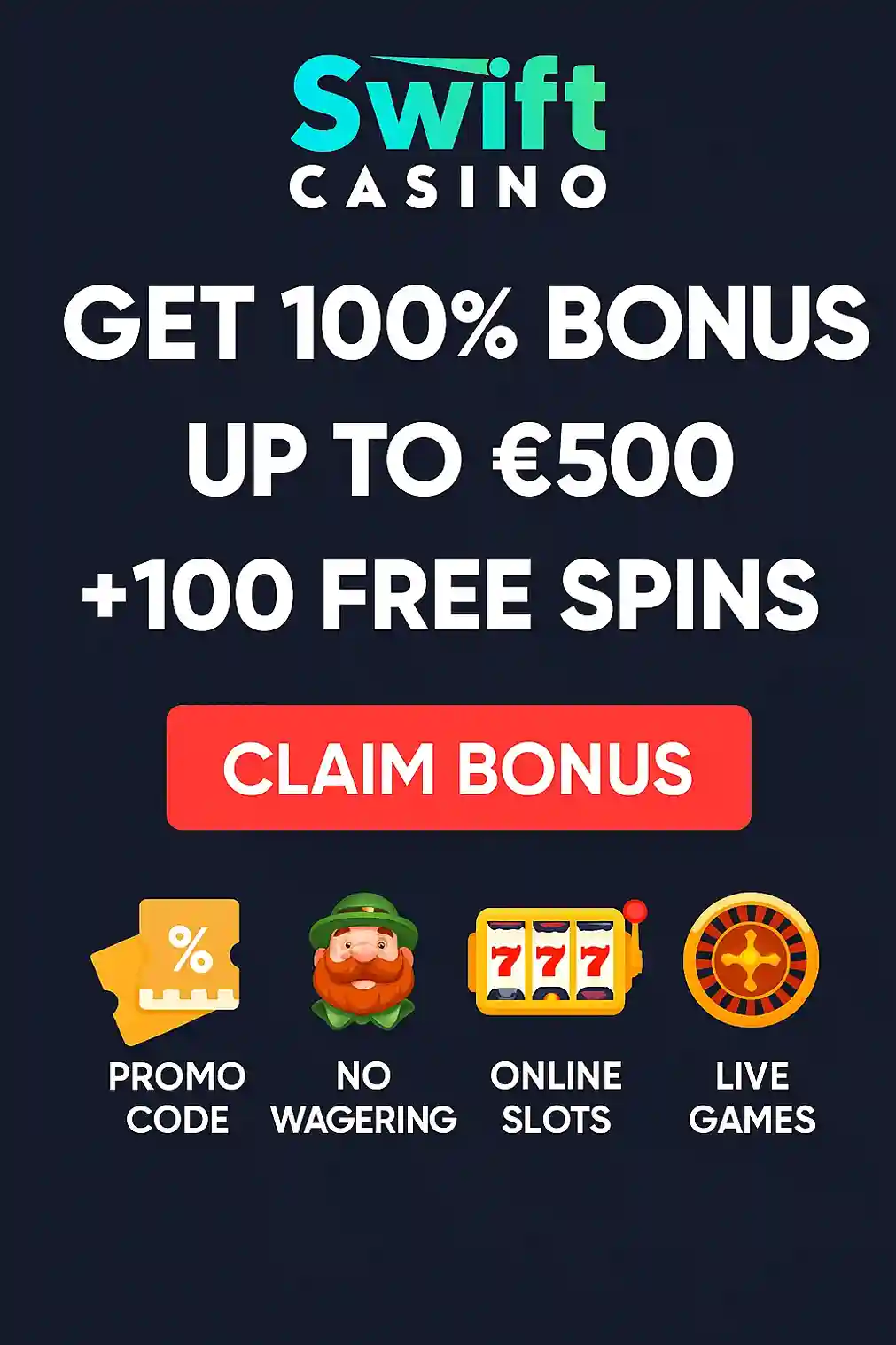 Interfaz moderna de la app oficial de Swift Casino